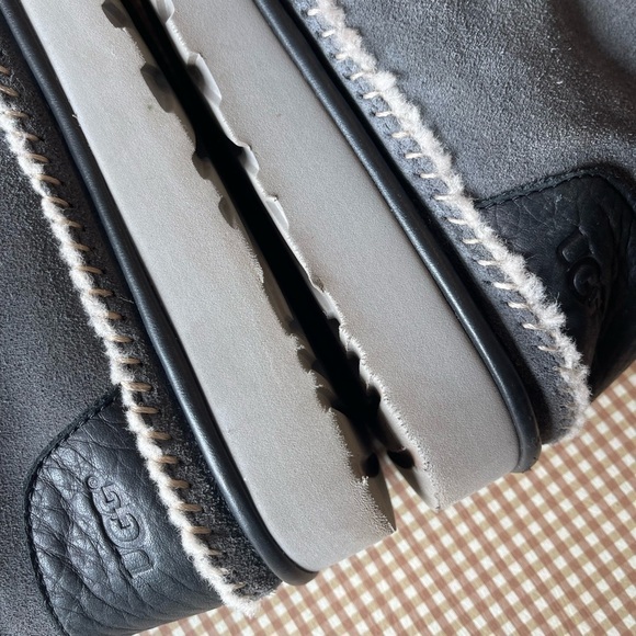 UGG-Harkley Grey Suede Lace-Up Boots. Mens size 14 - Picture 10 of 16